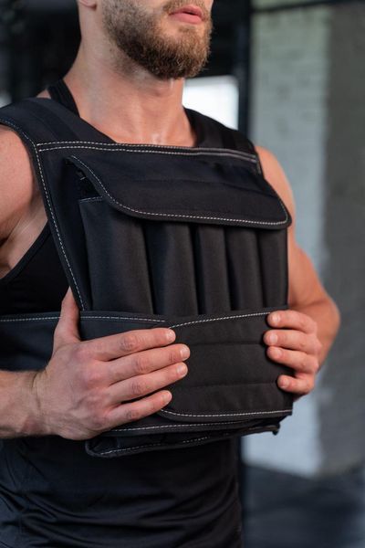 Спортивный жилет-утяжелитель A2Sport Steel 20 кг, черный WV-20S фото
