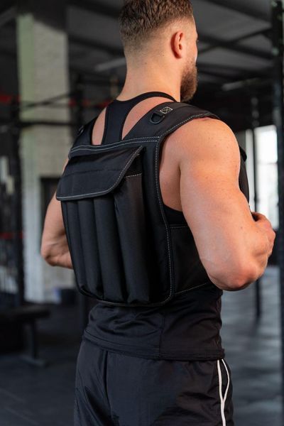 Спортивный жилет-утяжелитель A2Sport Steel 20 кг, черный WV-20S фото