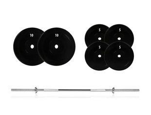 Штанга A2Sport 1800/28 + композитні млинці 50 кг NS50P фото